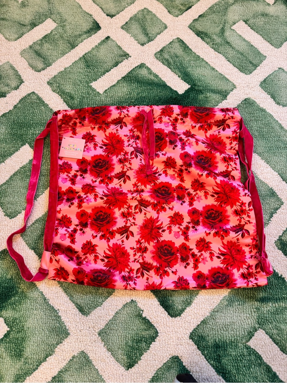 NWT Bando satin drawstring backpack - Picture 9 of 10